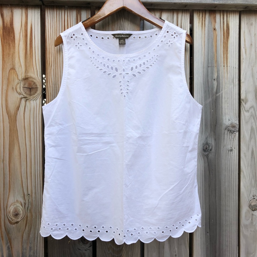 Cotton Tommy Bahama White sleeveless Top unused